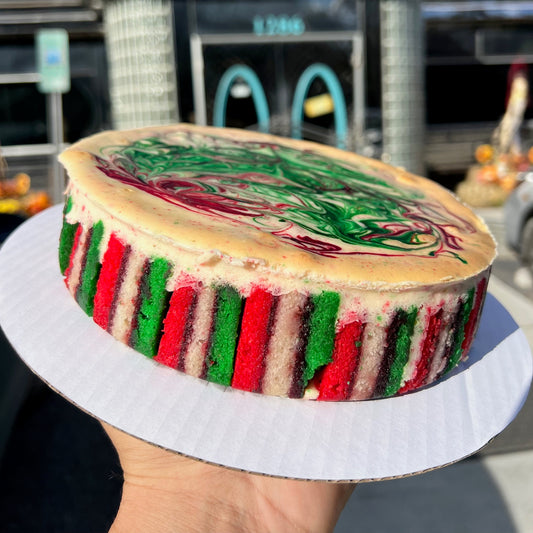 Rainbow Cookie Cheesecake