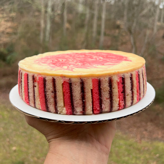 Rainbow Cookie Cheesecake